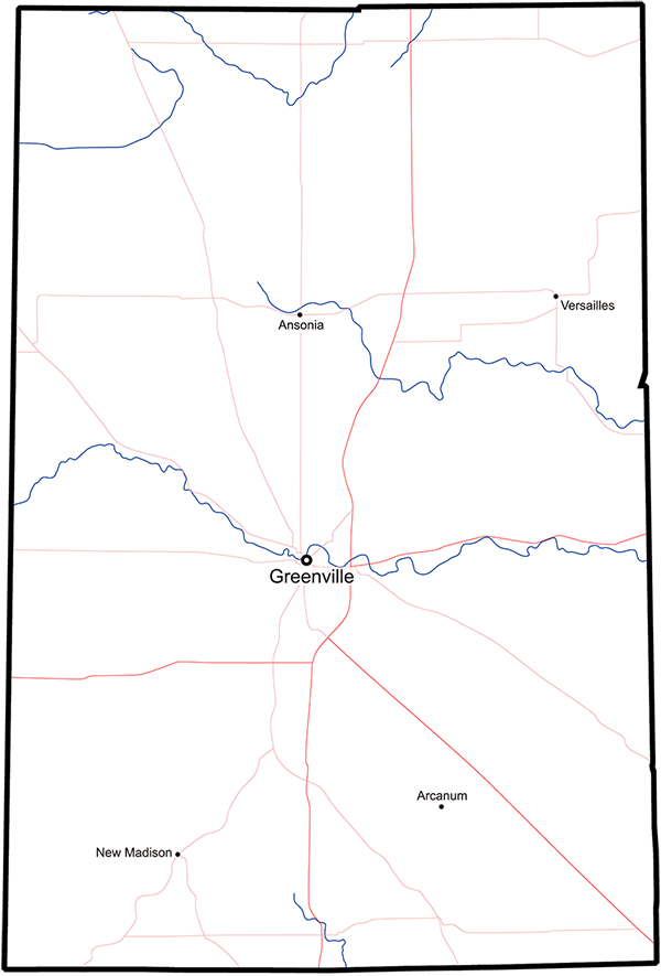 Darke County, Ohio billboard Coverage Map